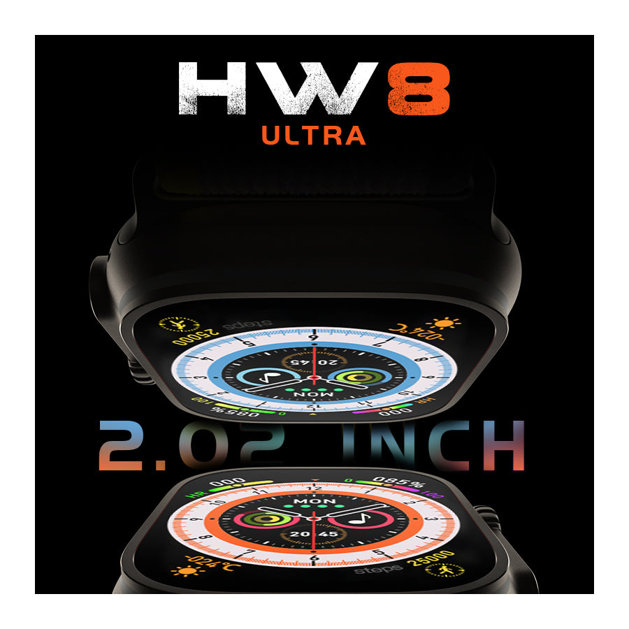 Smartwatch HW8 Ultra 2.02" con Correas Negra y Naranja