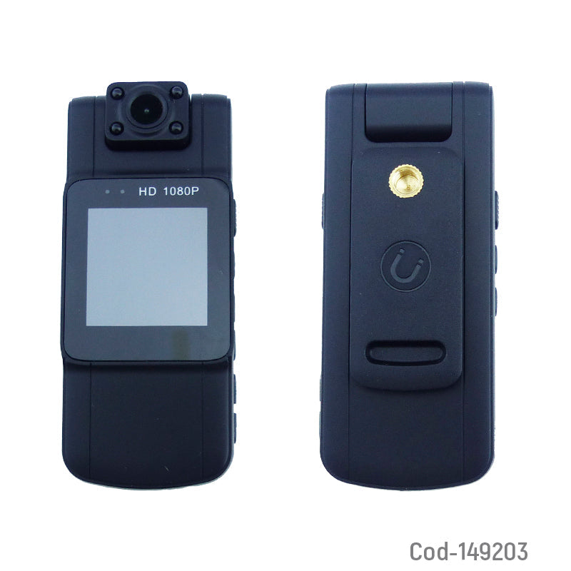 Cámara DVR Portátil con Pantalla 1,54", Visión Nocturna e IP65
