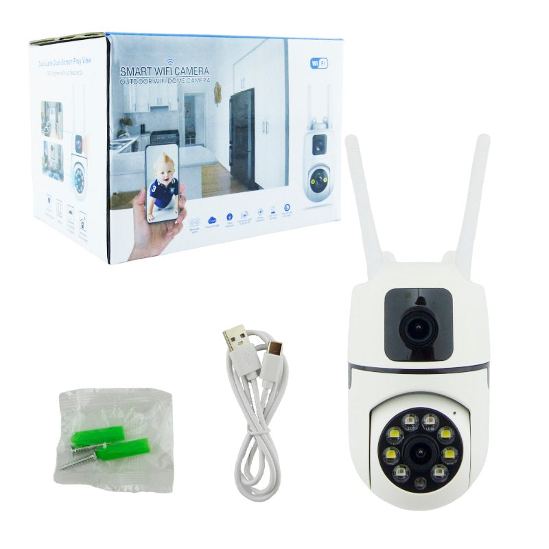 Cámara de Seguridad WiFi Lente Dual Monitoreo 360° Full HD – Diseño B