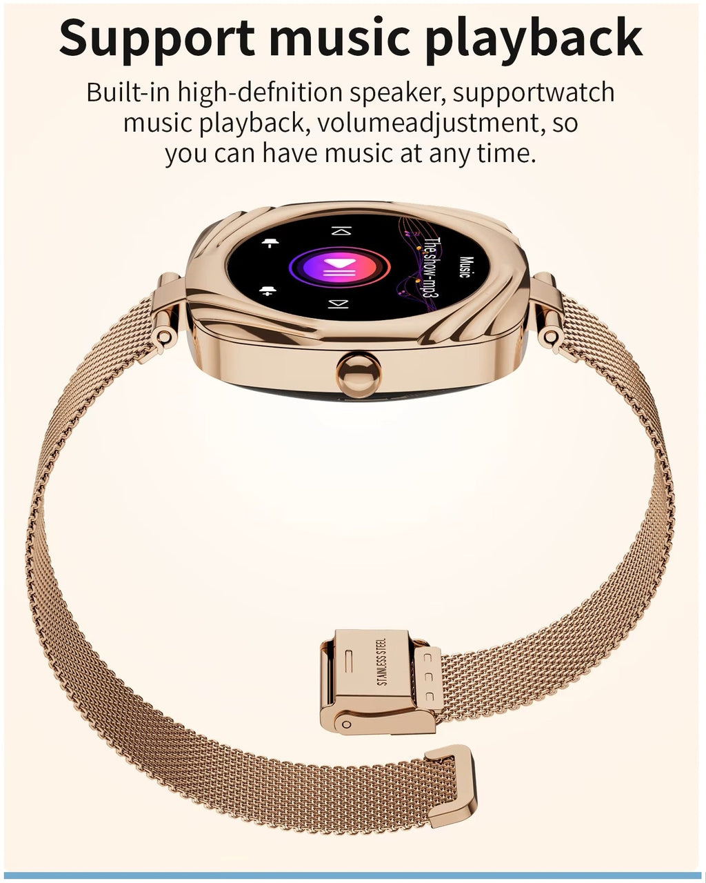 Smartwatch Elegante AW5 AMOLED 220mAh IP68 Bienestar