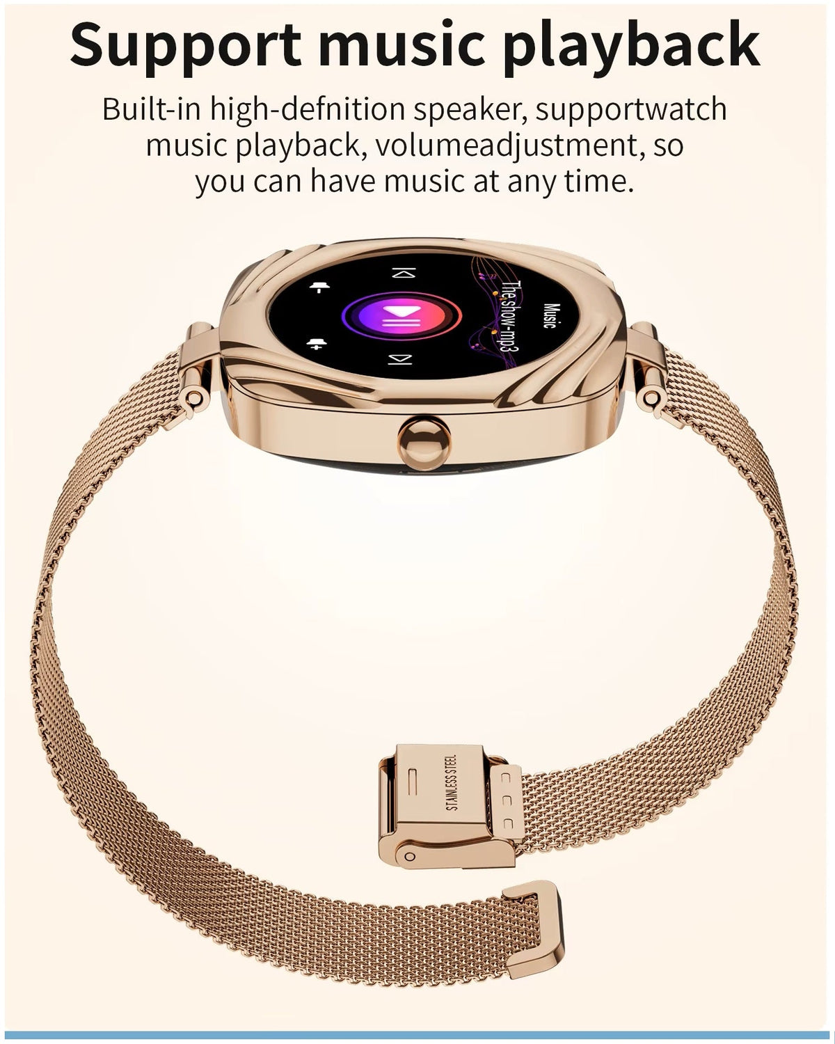 Smartwatch Elegante AW5 AMOLED 220mAh IP68 Bienestar