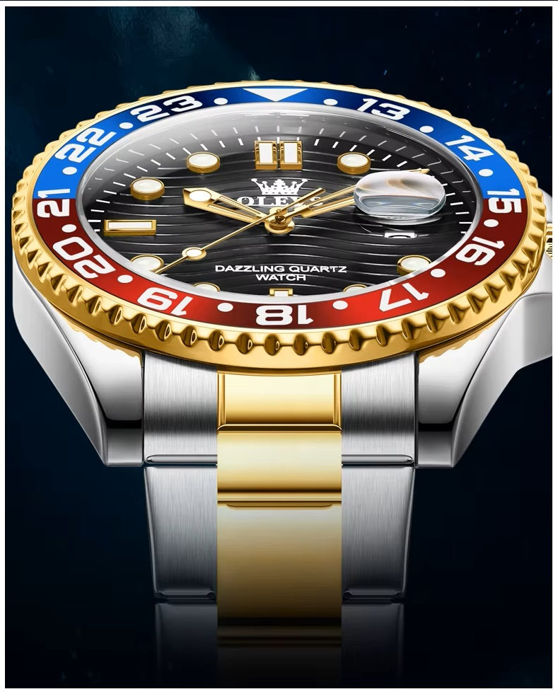 Reloj Hombre Deportivo y de Lujo Correa de Acero Inoxidable