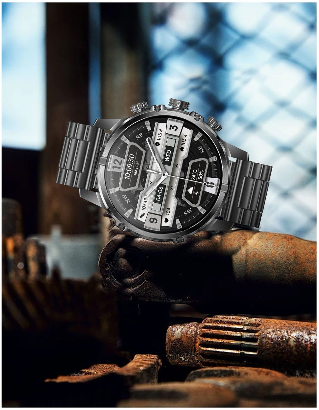 Smartwatch Deportivo Táctico AMOLED 1.75” IP67, 600mAh, Bluetooth HD