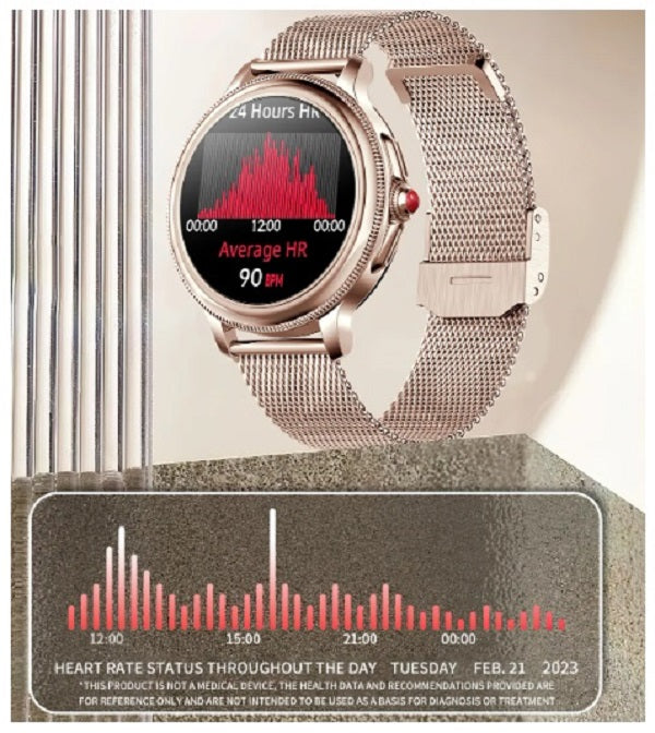 Smartwatch Bluetooth Elegante Mujer Doble correa
