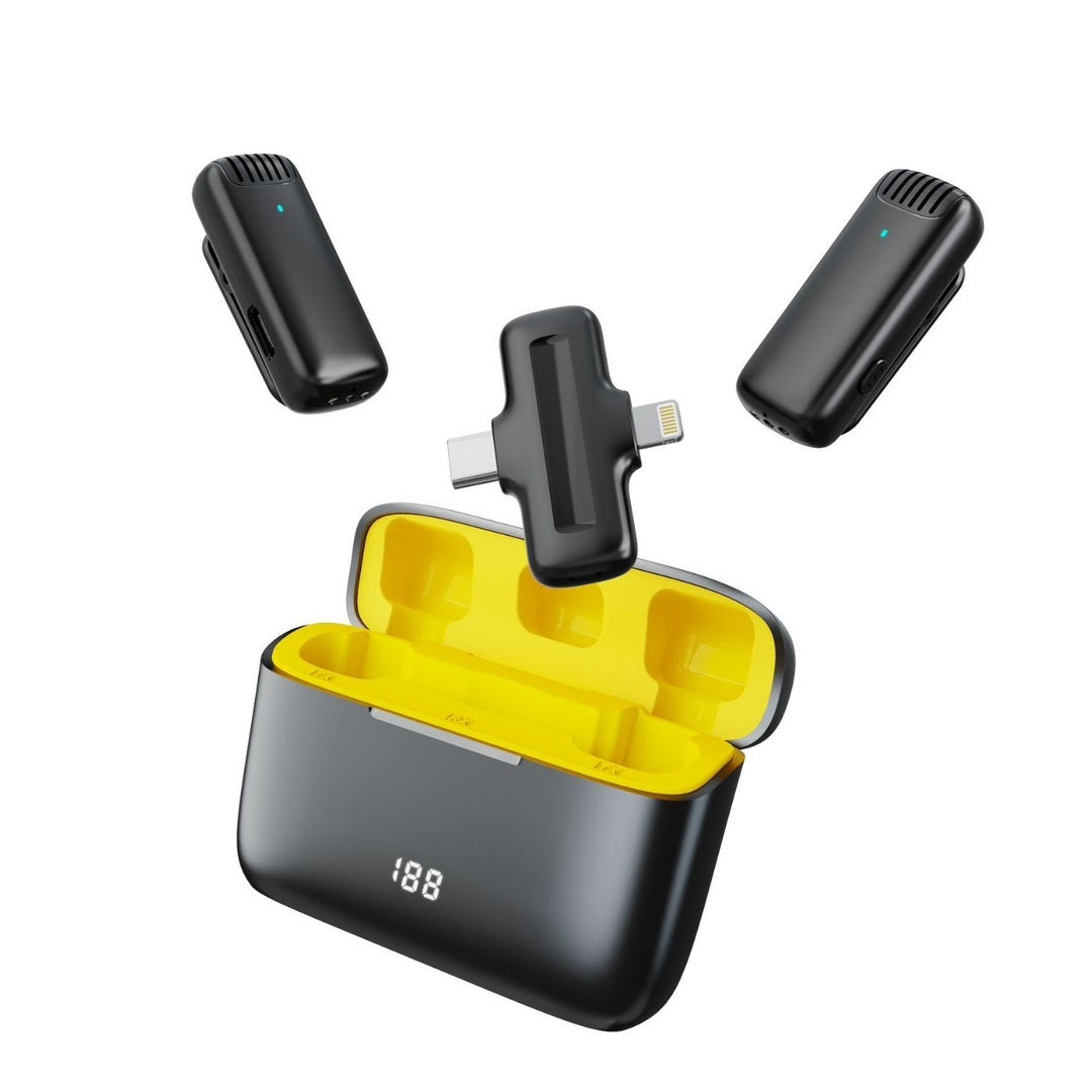 Micrófono Inalámbrico Profesional Dual J13 Pro con Estuche de Carga