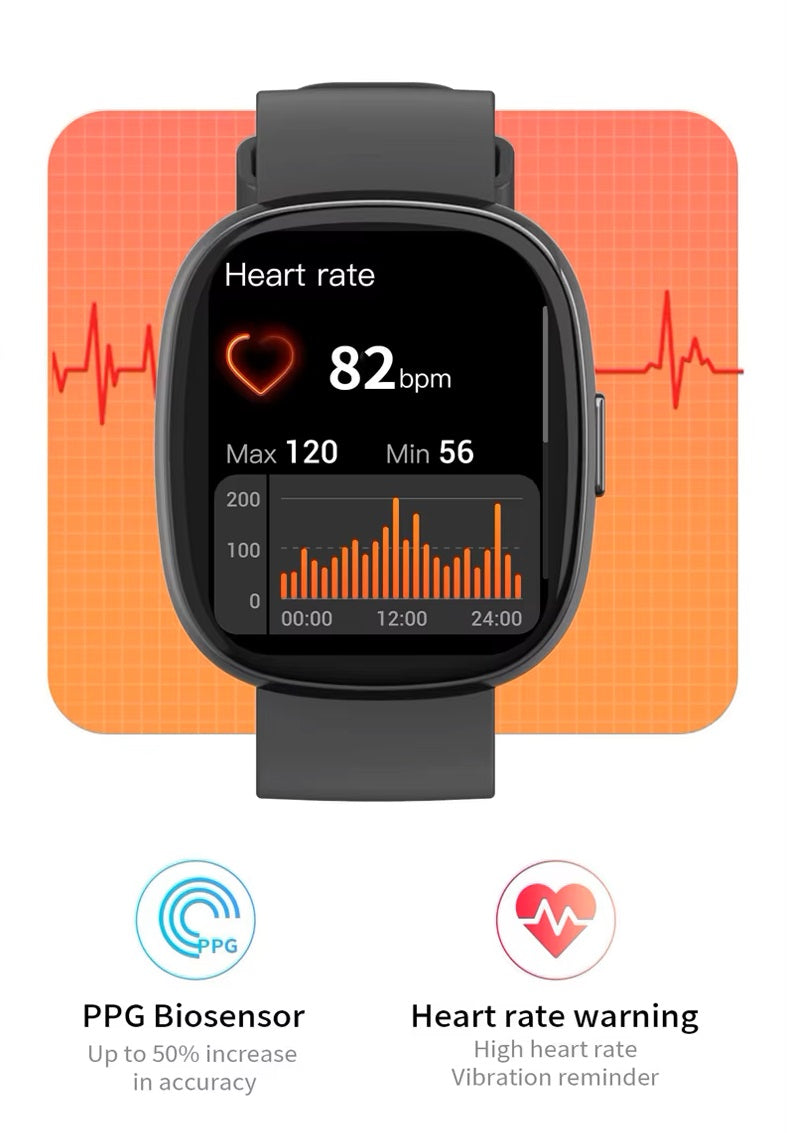Smartwatch Bluetooth K55 300mAh TFT Bienestar Deporte