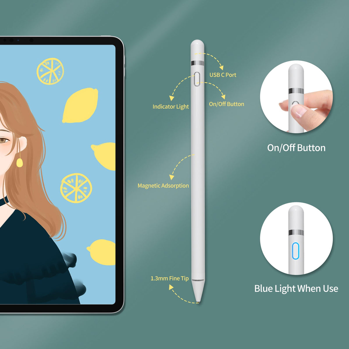 Lápiz Pencil táctil Stylus Universal para iOS y Android