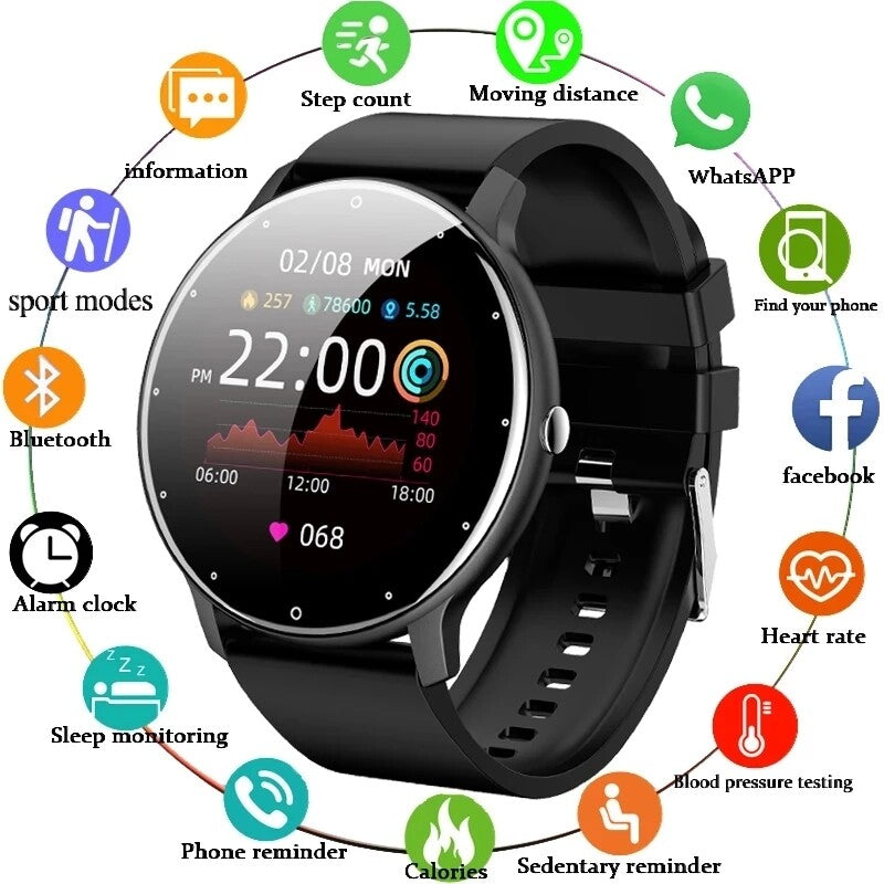 Smartwatch Bluetooth ZL02 Sports Fitness Azul
