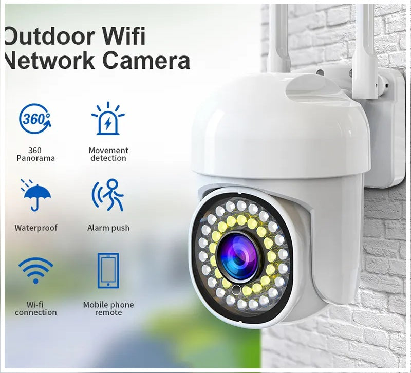 Cámara de Seguridad WiFi 360° Full HD con Detección de Movimiento
