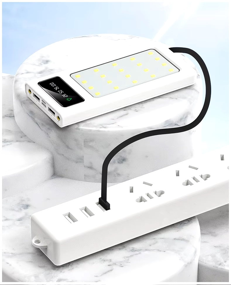 Power Bank 20000mAh Carga Rápida Luces para Camping Multifuncional