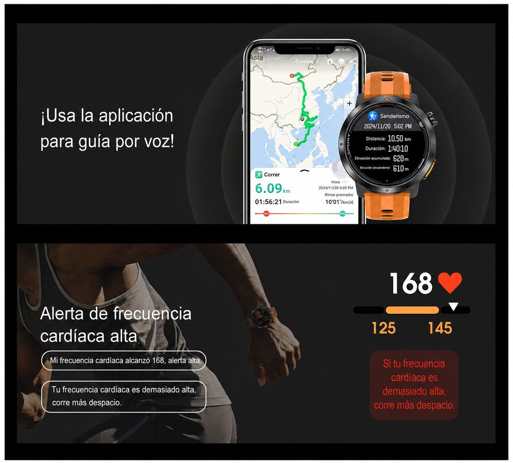Smartwatch DT G9 GPS AMOLED 1.43” Mapas Offline 3 ATM - imagen 12