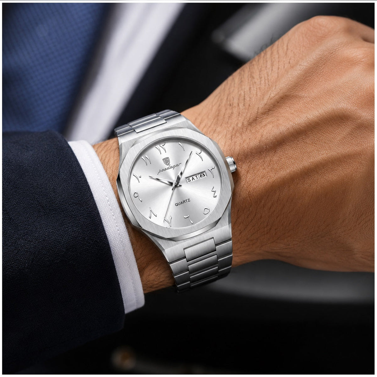 Reloj Hombre Modelo 830 41 mm Cuarzo Calendario Acero 3 BAR - imagen 8