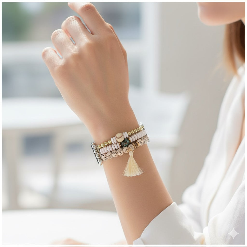 Correa Bohemia Joyería para Apple Watch 42/44 mm – Diseño Artesanal