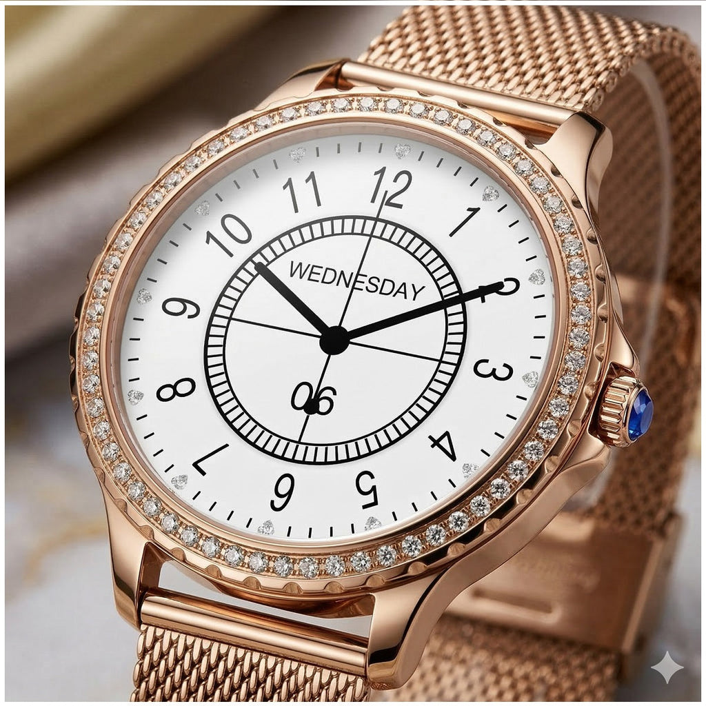 Smartwatch I58 para Mujer, Llamadas Bluetooth y Correa Metálica
