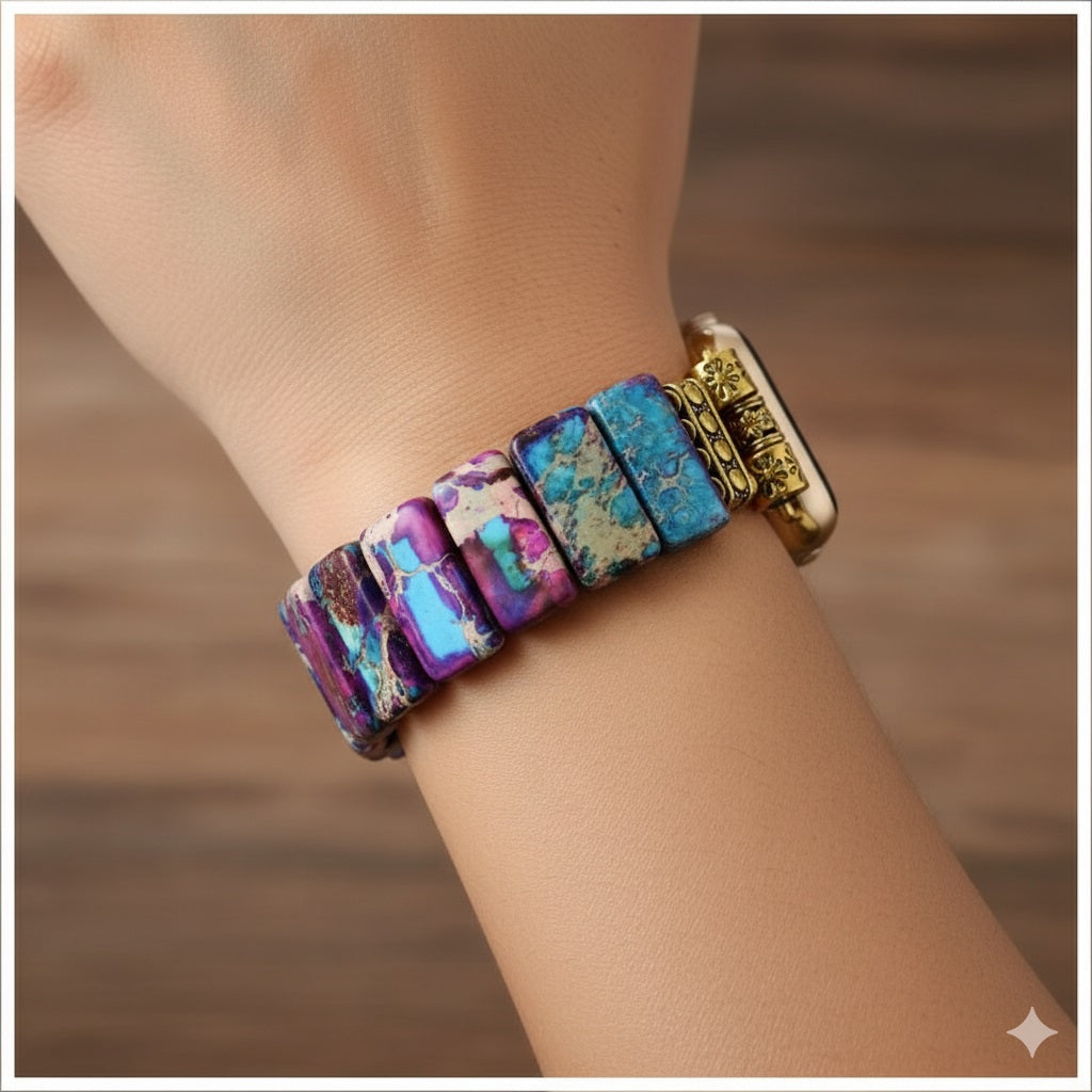 Correa Elástica para Apple Watch 42/44 mm con Gemas Multicolor