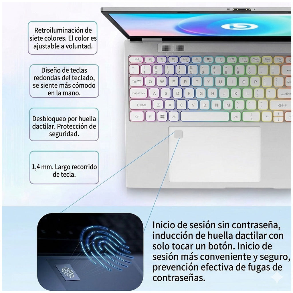 Notebook 15.6" Táctil Dual Screen, Intel N95, 16GB RAM, 512GB SSD