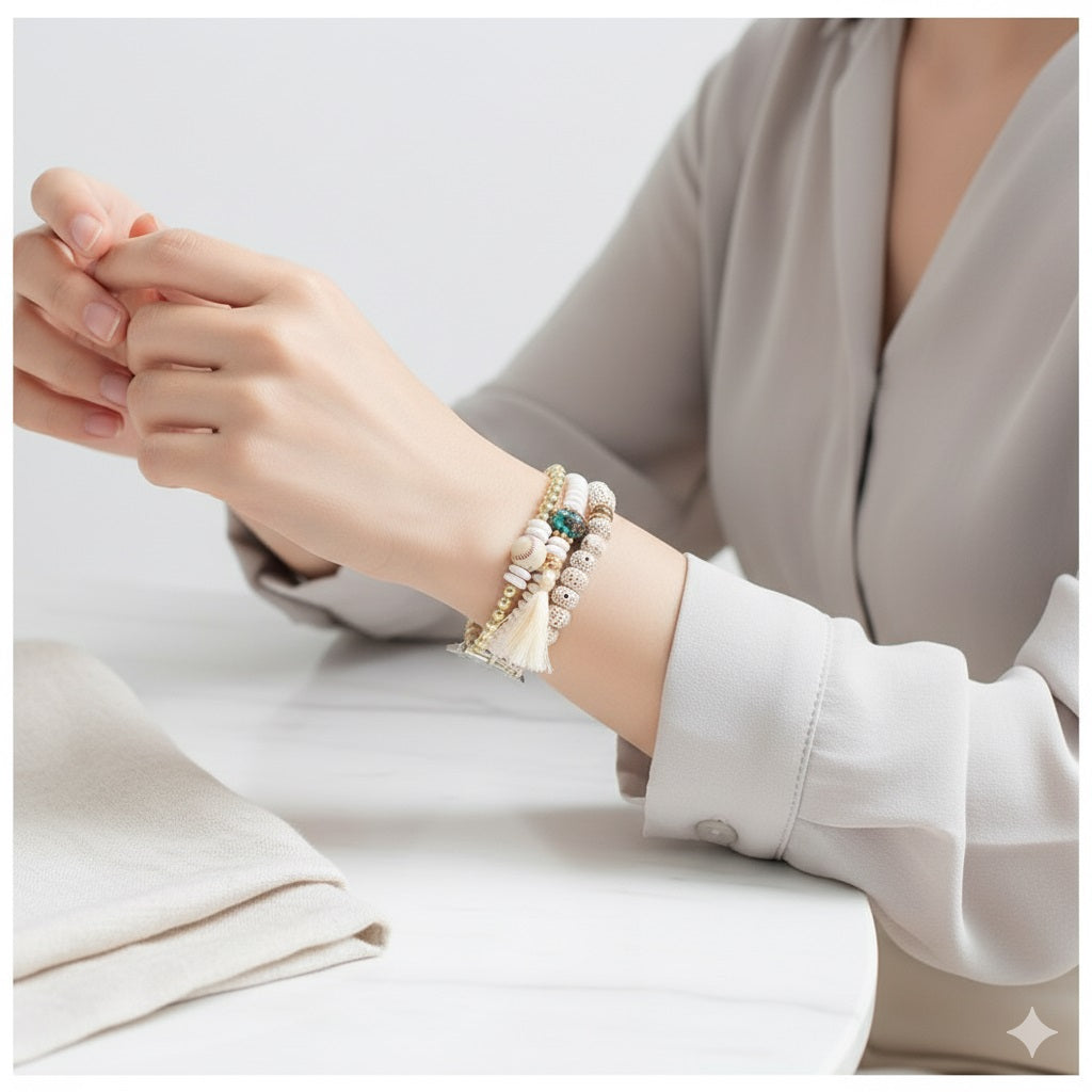 Correa Bohemia Joyería para Apple Watch 42/44 mm – Diseño Artesanal