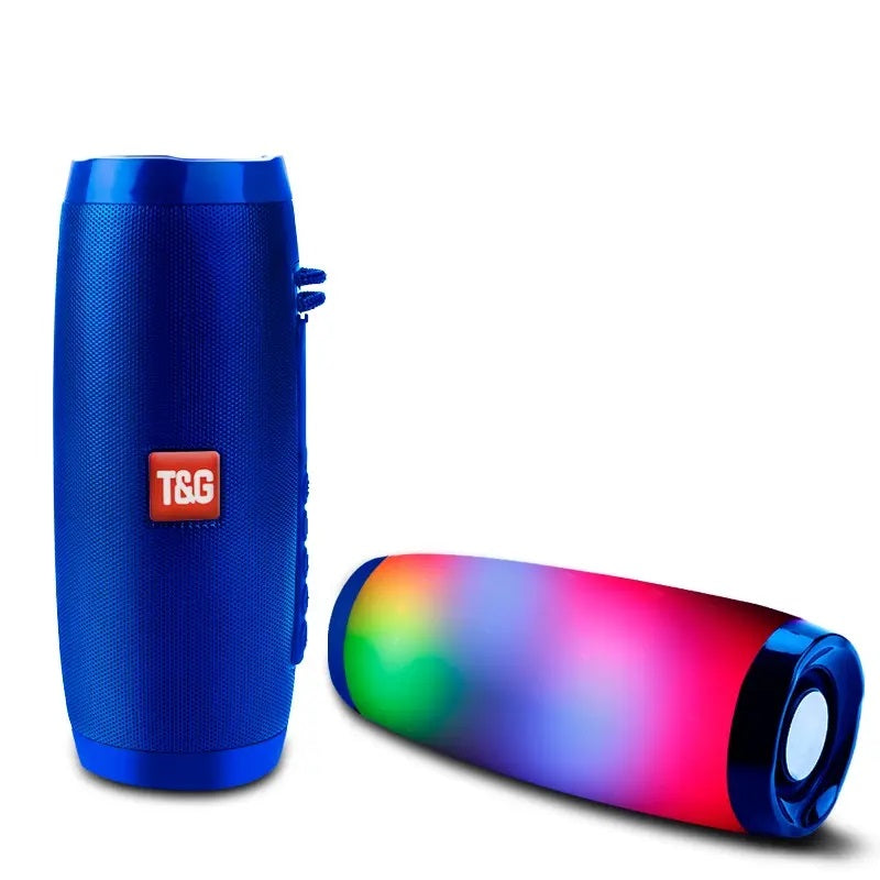 Parlante Bluetooth Resistente al Agua con Luz LED – Azul