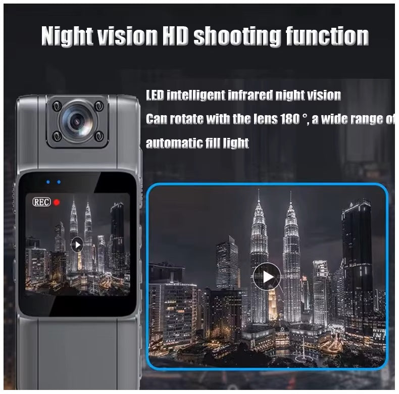 Cámara DVR Portátil con Pantalla 1,54", Visión Nocturna e IP65