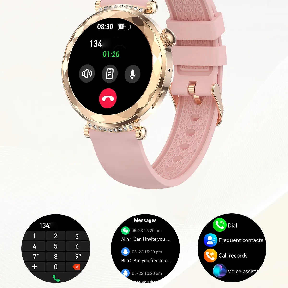 Smartwatch HK88 AMOLED IP68 NFC Notificaciones Bienestar – Diseño A