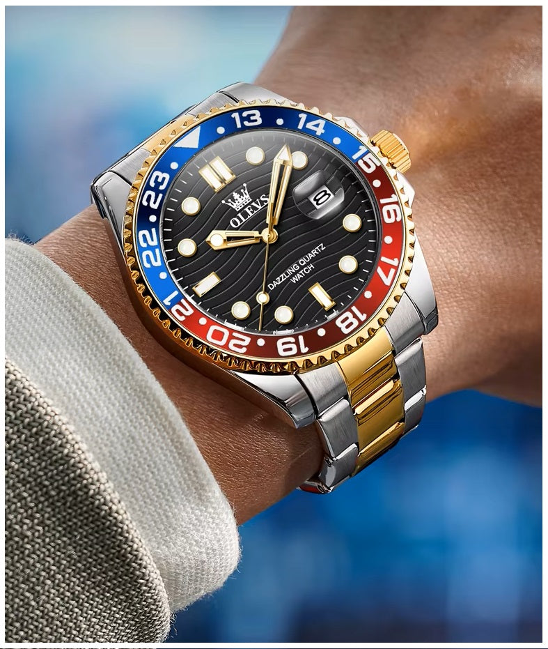 Reloj Hombre Deportivo y de Lujo Correa de Acero Inoxidable