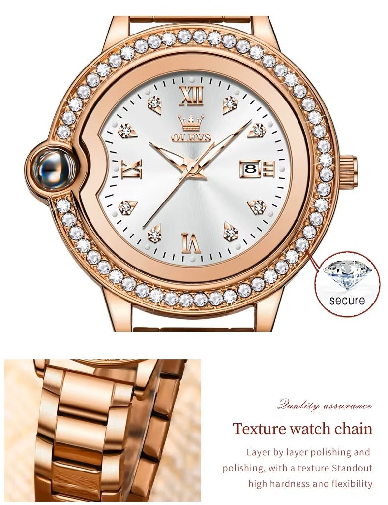 Reloj para Mujer con Diamantes Resistencia al agua