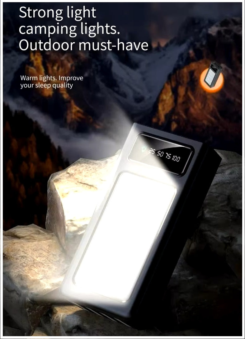 Power Bank 30000mAh Carga Rápida y Luz de Emergencia