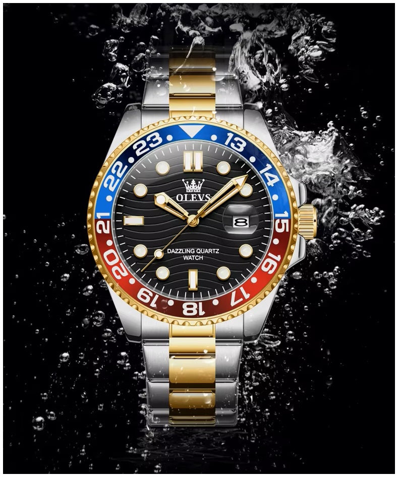 Reloj Hombre Deportivo y de Lujo Correa de Acero Inoxidable
