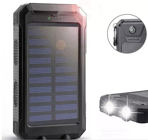 Cargador Solar Portátil 20000mAh Linterna Resistente al Agua y polvo