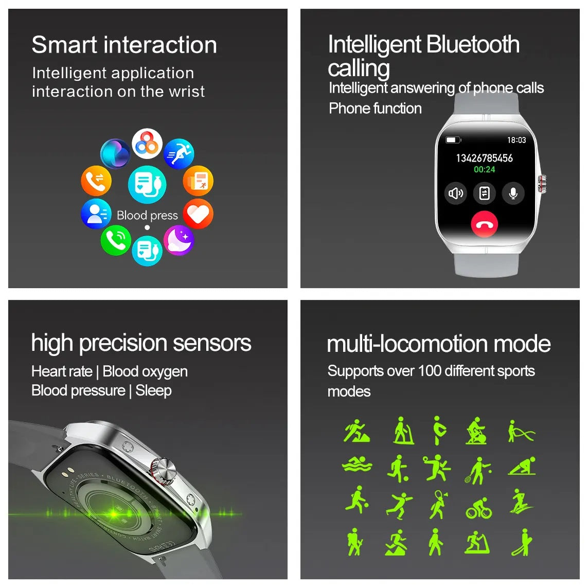 Smartwatch HK80 Pantalla AMOLED 1.95 pulgadas, IP68 Bienestar Deporte