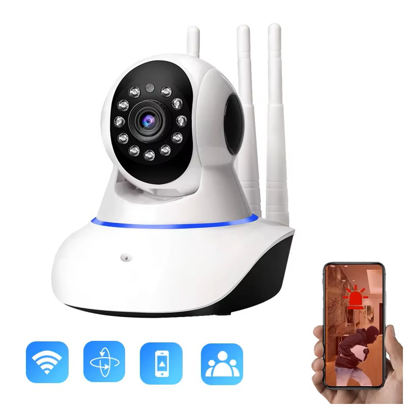 Cámara Inteligente Rotación 360° Detección Movimiento – Diseño A