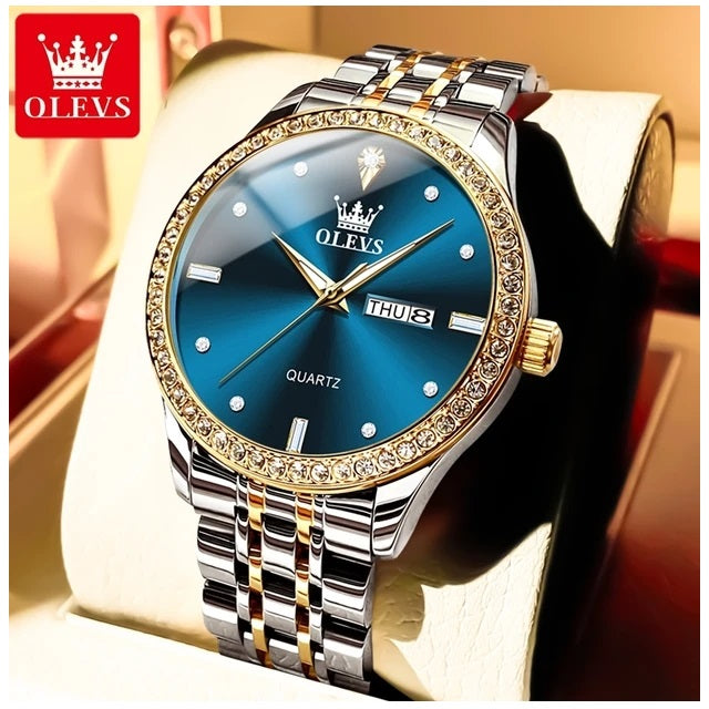 Reloj para Hombre Diseño Clásico y Esfera Azul Real Acero Inoxidable