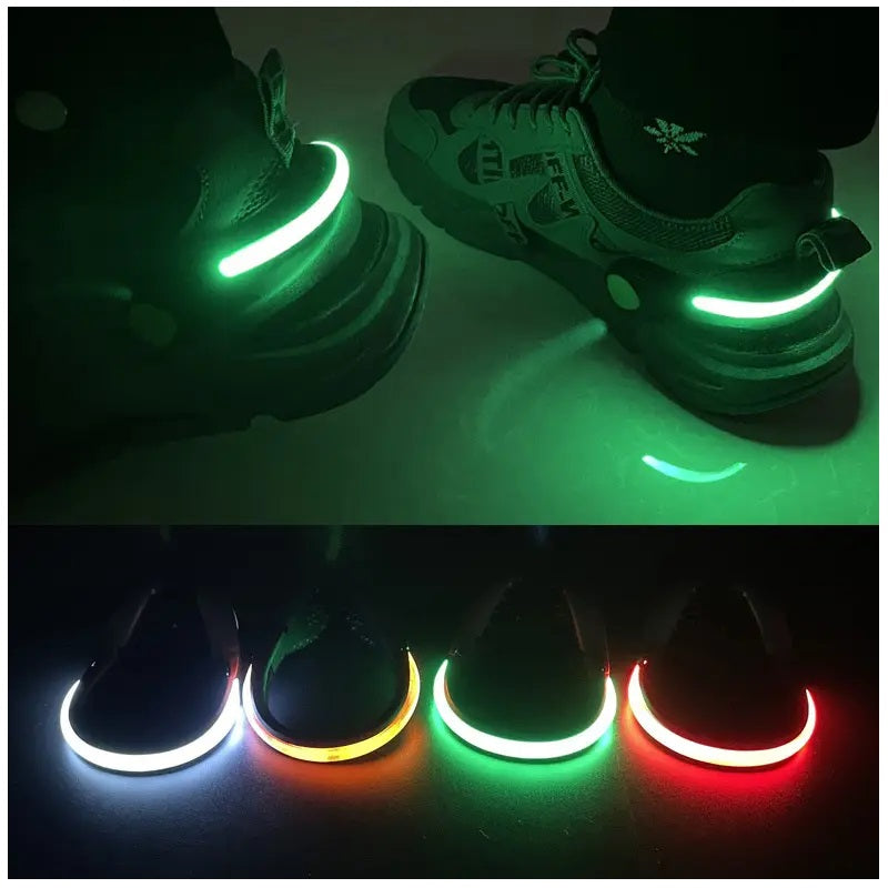 Luces Led Deportivas para Zapatillas Bicicleta Pulsera 2 Unidades