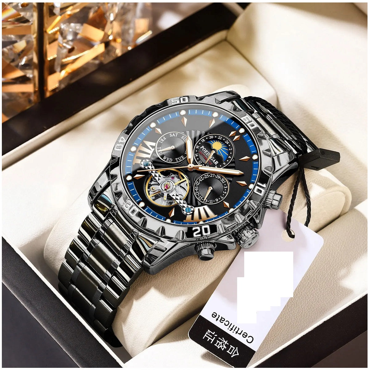 Reloj Automático para Hombre Mecánico Resistente al Agua – Diseño B