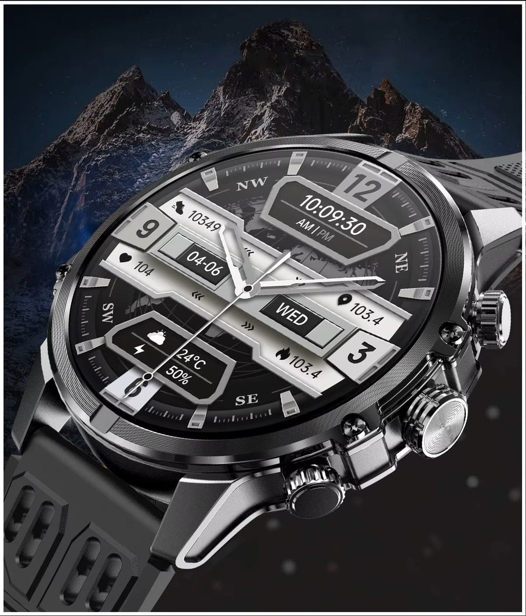 Smartwatch Deportivo Táctico AMOLED 1.75” IP67, 600mAh, Bluetooth HD