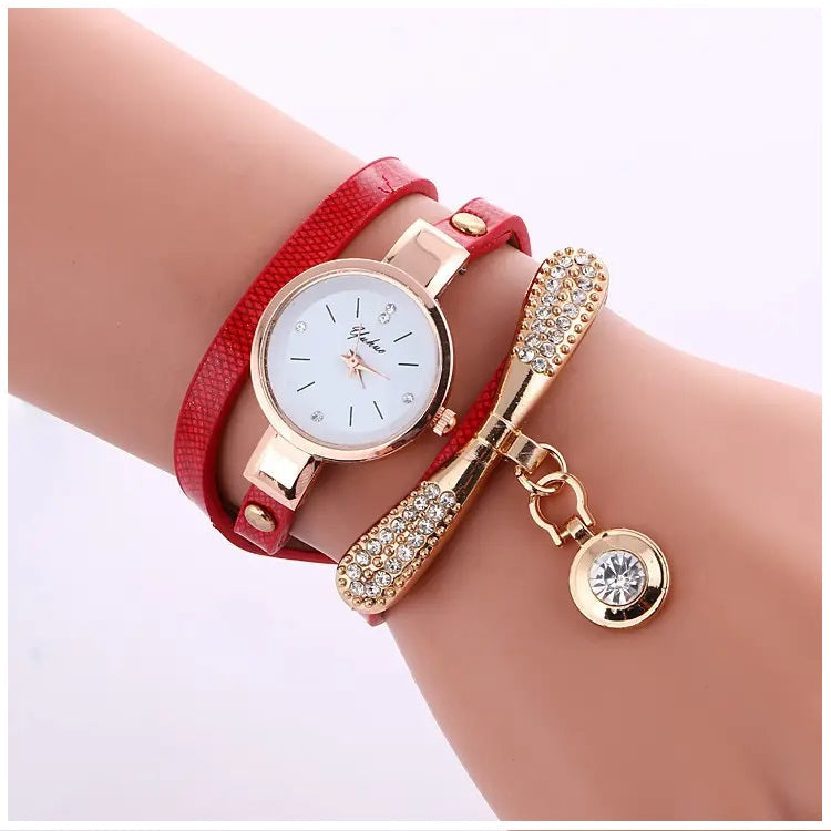 Reloj Personalizado para Mujeres con Incrustaciones y Pulsera