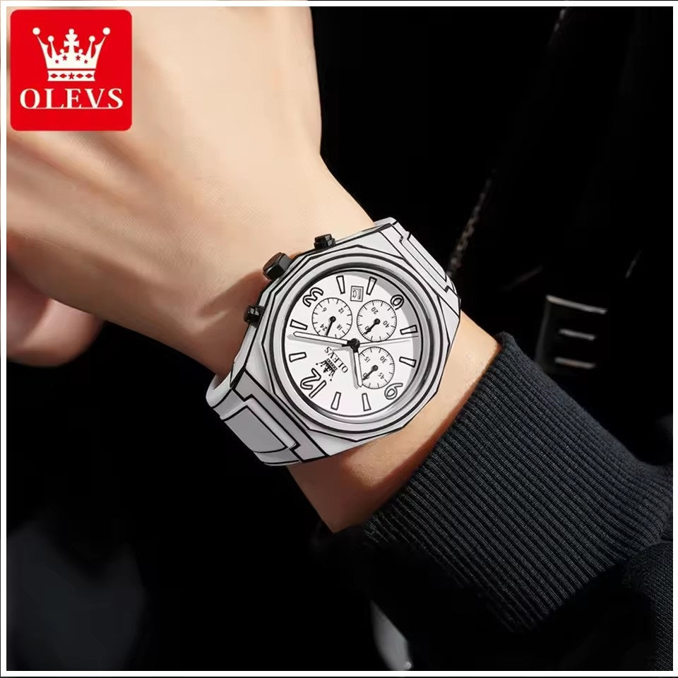 Reloj Multifuncional Estilo Manga Cuarzo Resistente al Agua y Luminoso