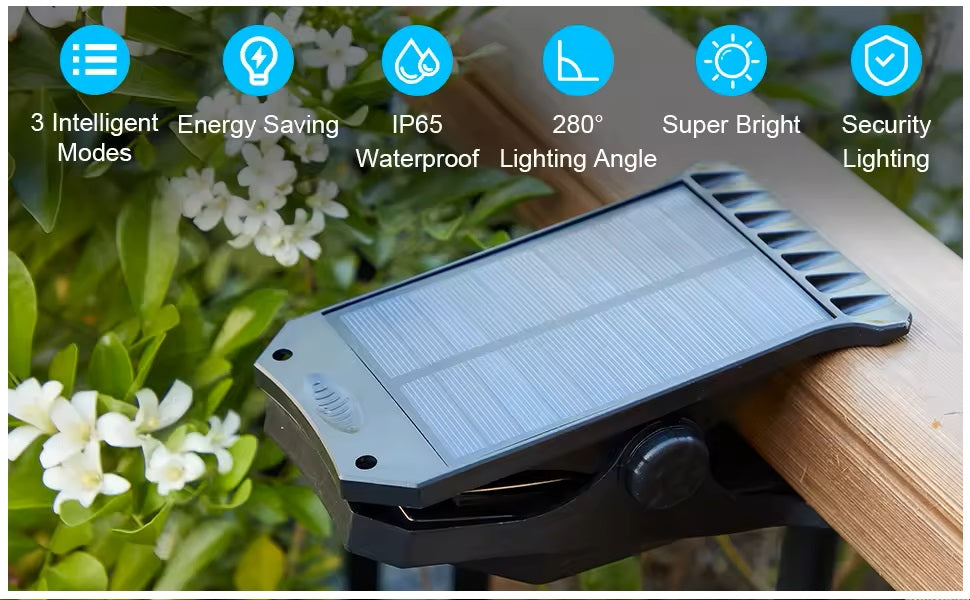Luz Solar LED Clip 75 lm/w Temperatura 6000K 2000mAh IP55 Cálida