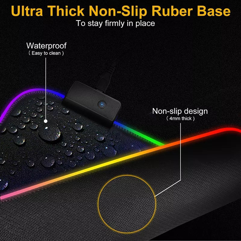 Mousepad Gamer Led RGB USB 80X30cm – Diseño I