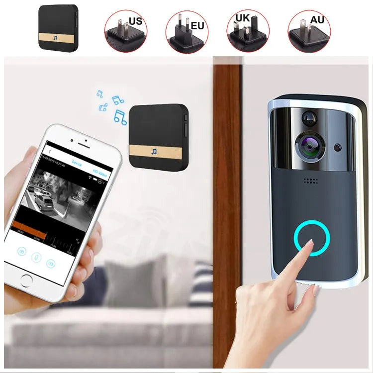 Cámara Portero WiFi Doorbell con Timbre y Control por Smartphone