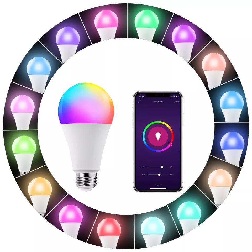 Ampolleta LED WiFi Inteligente RGB Control desde Smartphone