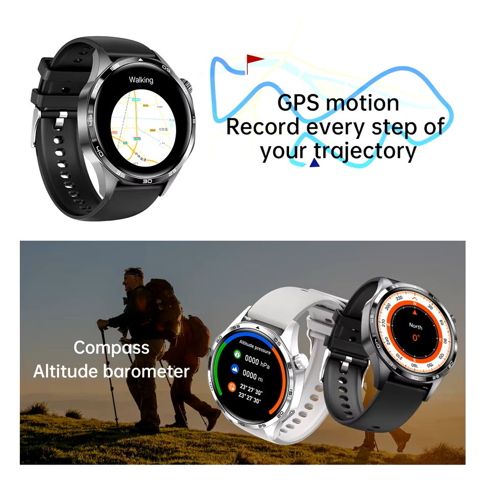 Smartwatch GT5 Pro Bluetooth 5.0, Actividad y Bienestar, 300mAh