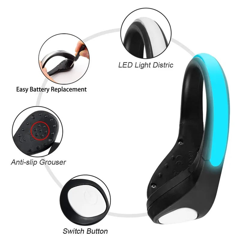 Luces Led Deportivas para Zapatillas Bicicleta Pulsera 2 Unidades