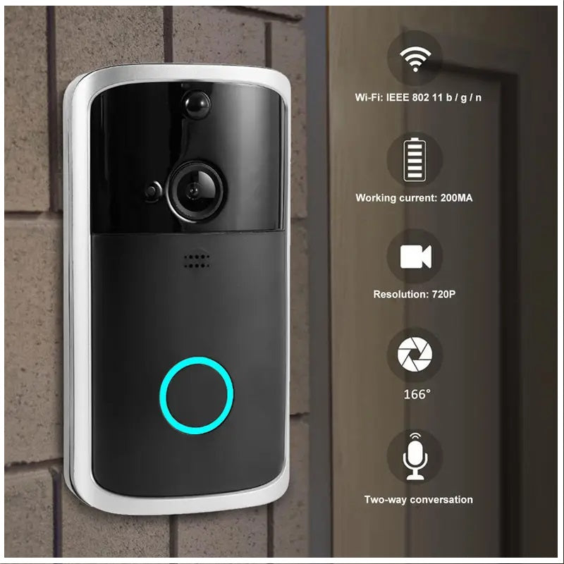 Cámara Portero WiFi Doorbell con Timbre y Control por Smartphone
