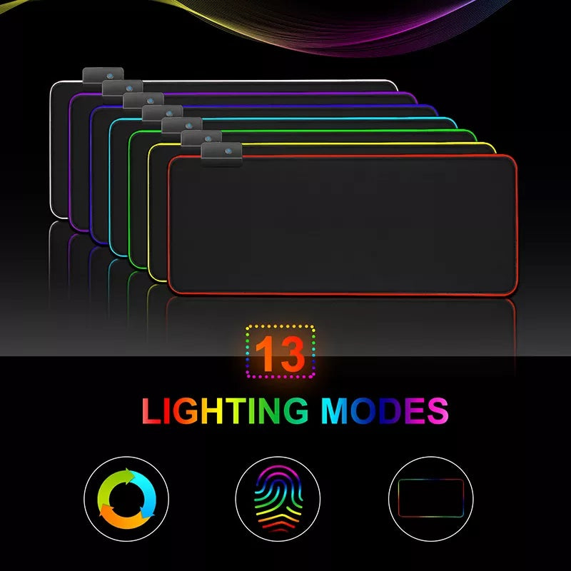 Mousepad Gamer Led RGB USB 80X30cm – Diseño G