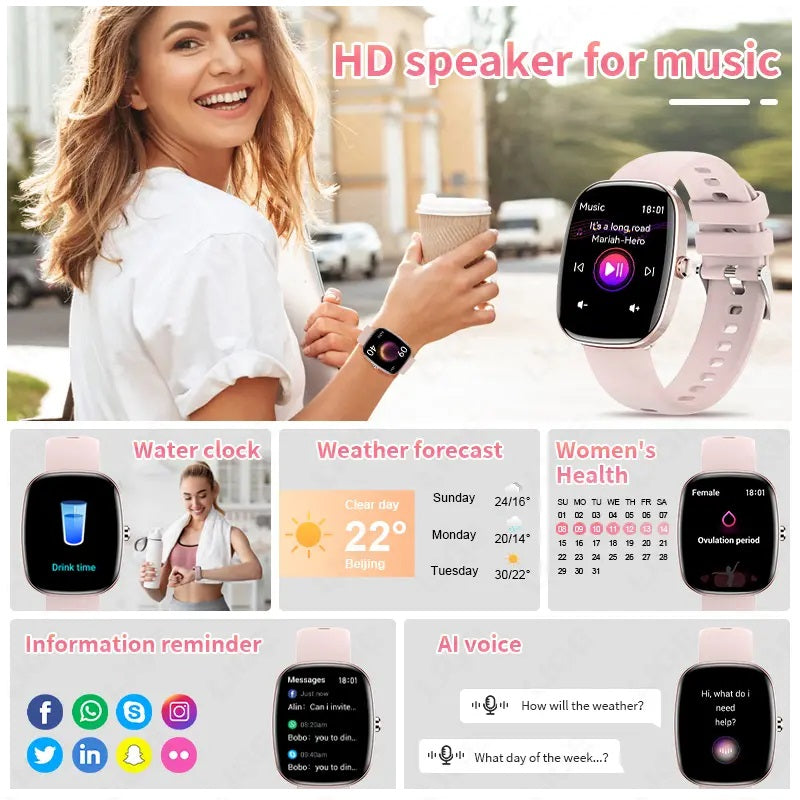 Smartwatch T69 1.83" Llamadas Bluetooth, Actividad e IP67