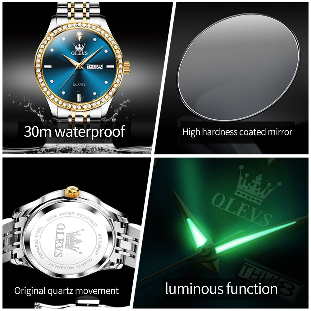 Reloj para Hombre Diseño Clásico y Esfera Azul Real Acero Inoxidable