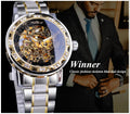 Reloj Mecánico Automático Winner de Lujo Correa Acero Inoxidable