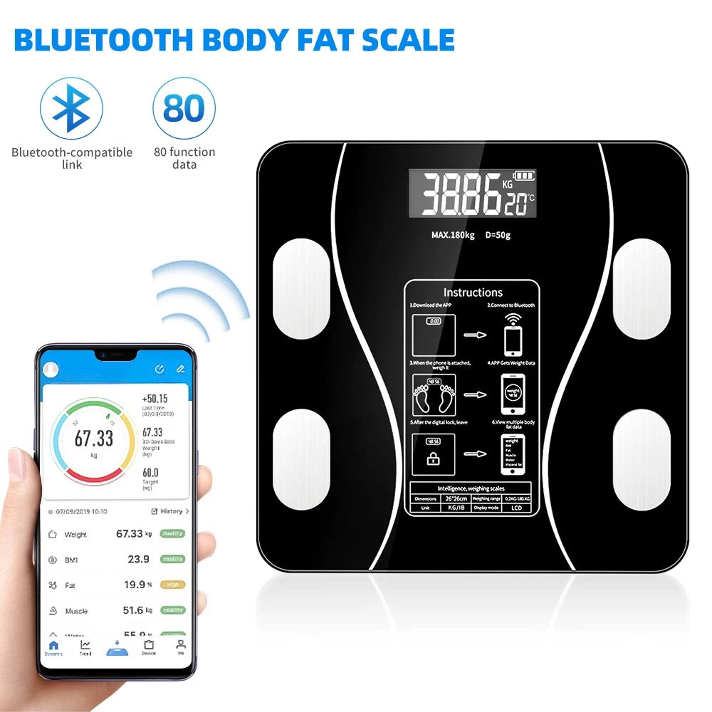 Pesa Balanza Digital Avanzada 180Kg 79 Análisis Composición Corporal