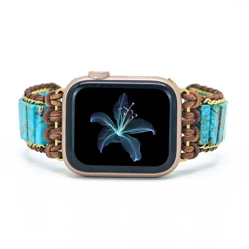 Correa Bohemia de Turquesa para Apple Watch (42/44mm) Diseño Artesanal